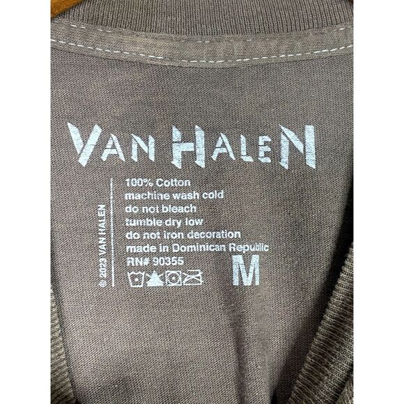 Vintage Style Van Halen 1979 World Tour Short Sleeve Crew Neck T Shirt M Brown - Picture 7 of 15